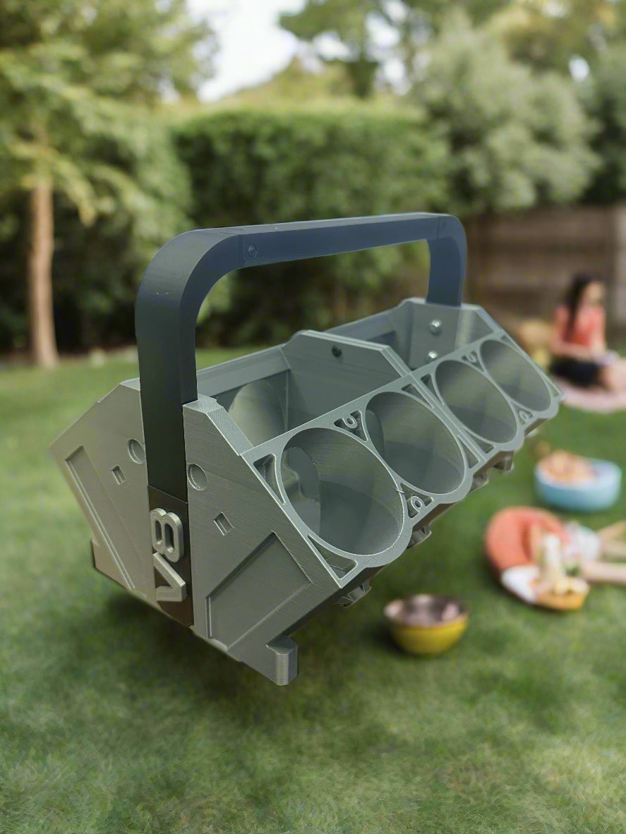 V8 Engine block can carrier