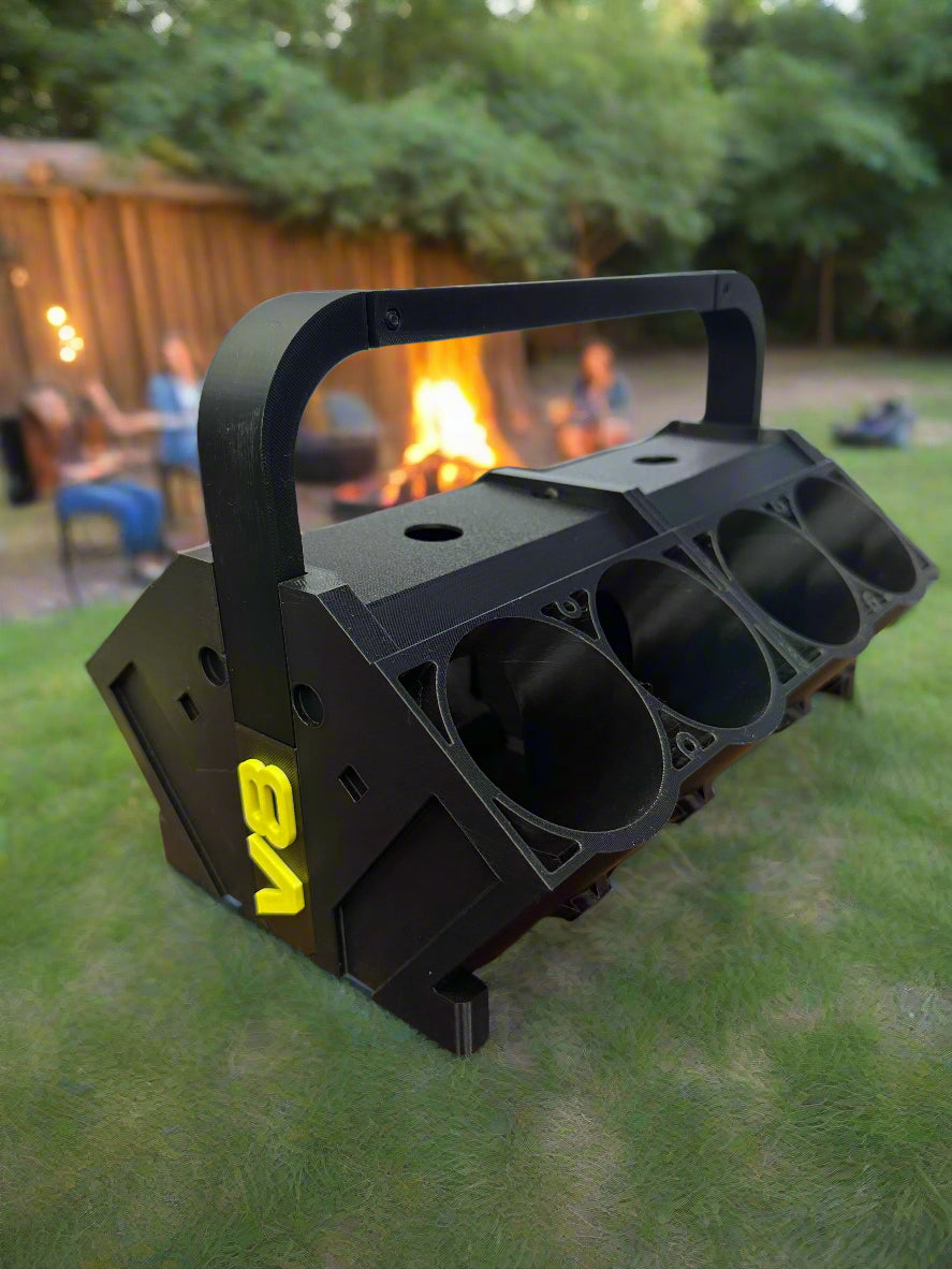 V8 Engine block can carrier