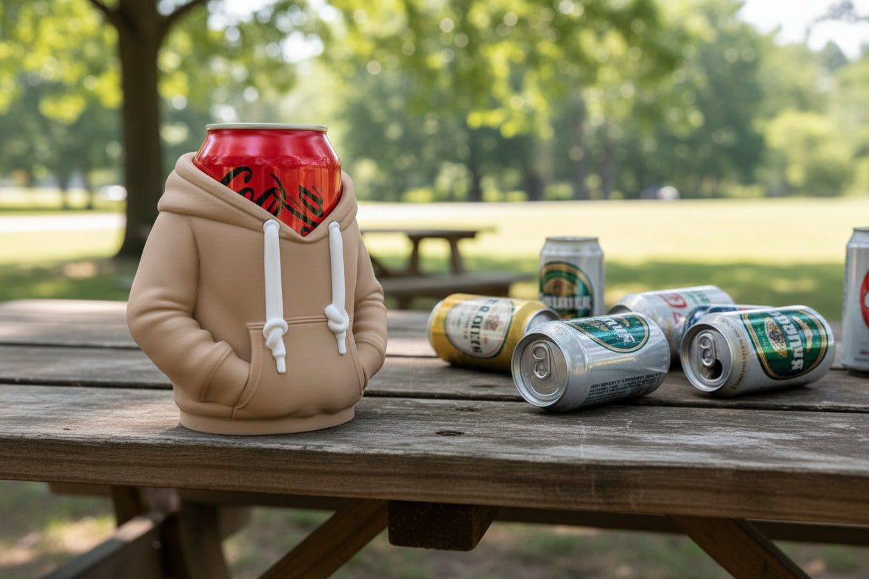 Hoodie beer or soda can holder