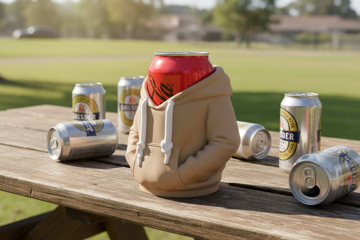 Hoodie beer or soda can holder