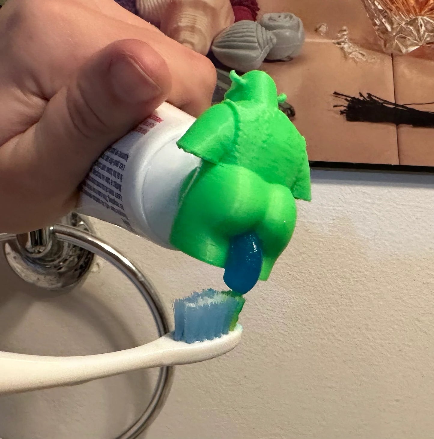 funny Shrek toothpaste dispenser